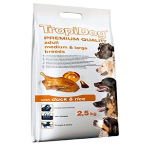 TROPIDOG PREMIUM  ADULT M&L - DUCK & RICE 2,5kg
