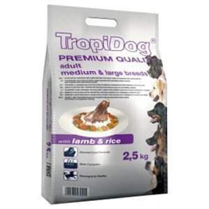 TROPIDOG PREMIUM  ADULT M&L - LAMB & RICE 2,5kg