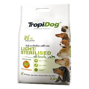TROPIDOG PREMIUM LIGHT  ALL BREEDS  2,5 kg