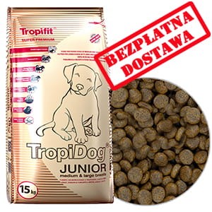 TROPIDOG SUPER PREMIUM JUNIOR MEDIUM & LARGE BREEDS  15kg