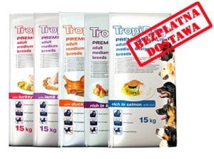 ZESTAW KARM TROPIDOG PREMIUM ADULT MEDIUM & LARGE BREEDS 2 x 12 kg 